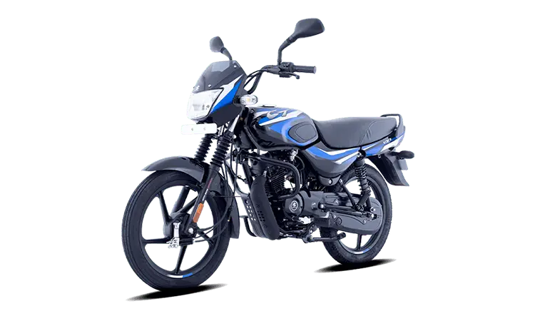 Bajaj CT 100 Colours & Images (Gloss Ebony Black with Blue Decals) | Muthoot Capital