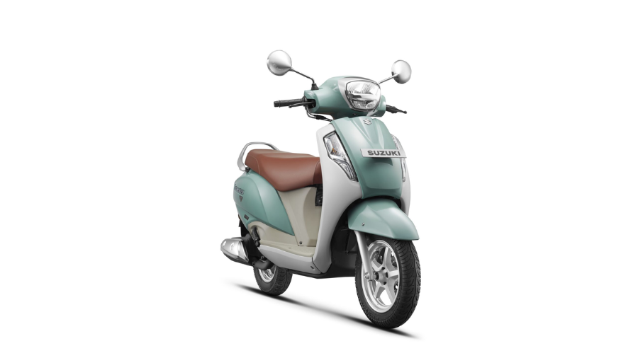 Suzuki Access 125 in Solid Ice Green/ Pearl Mirage White | Muthoot Capital